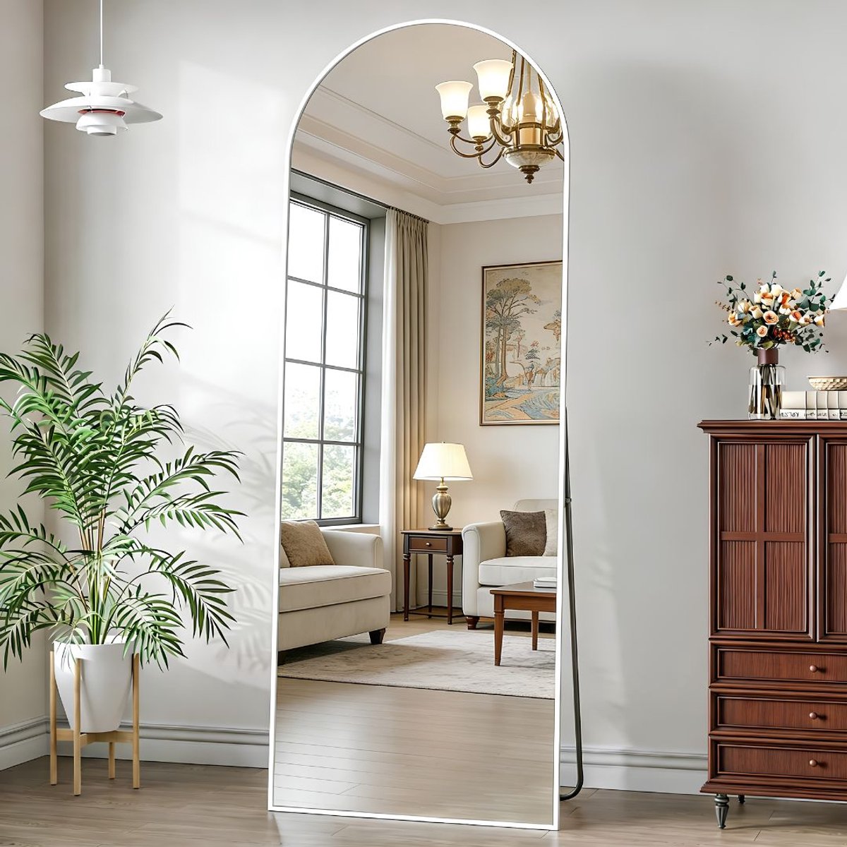 JCP® Passpiegel Staand - Passpiegels - Staande Spiegel - Wit - 162cm x 53cm x 2cm