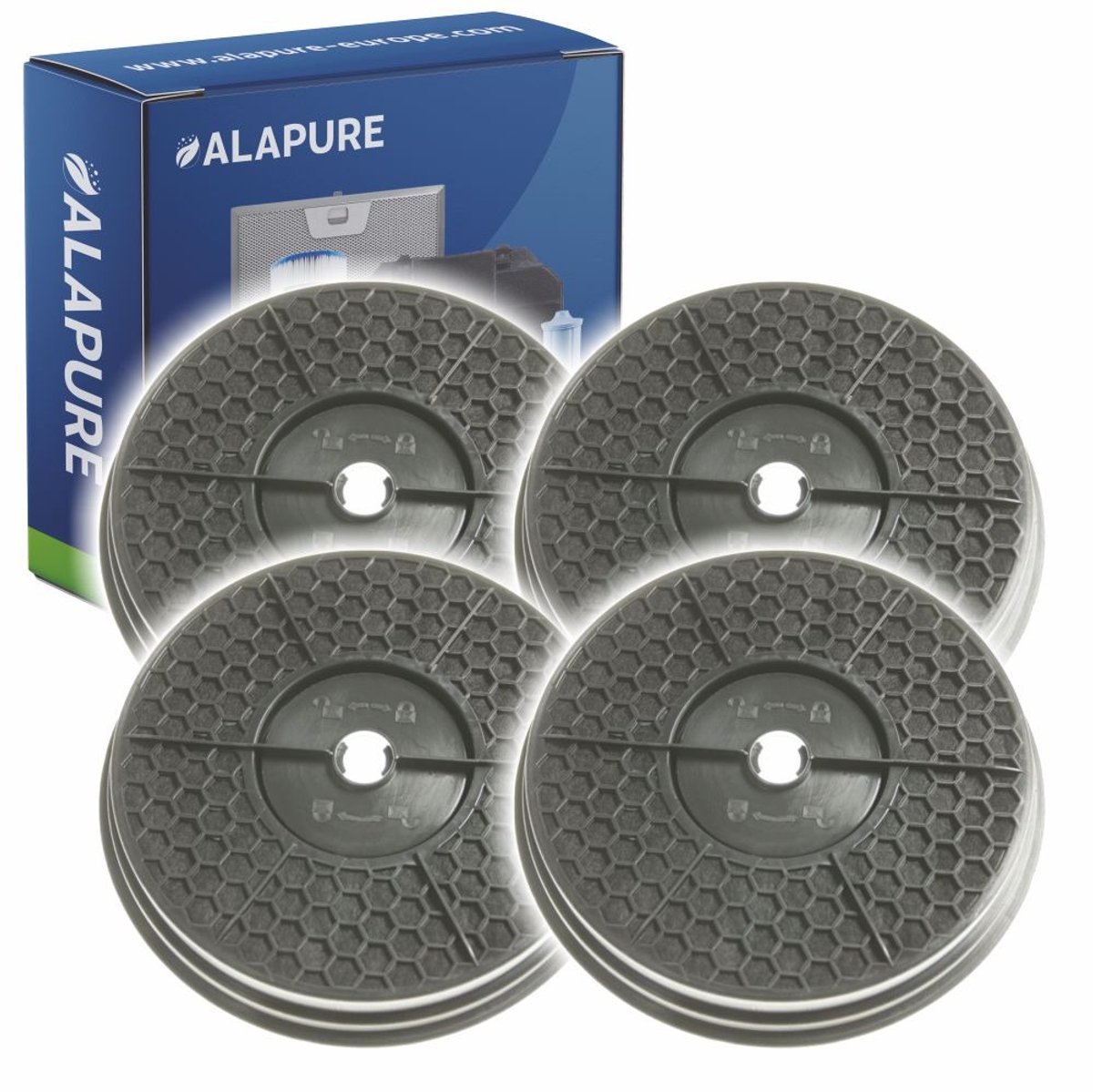 4x Koolstoffilter voor AEG MCFE50 / EFF57F / 4055480570 / 902 980 041