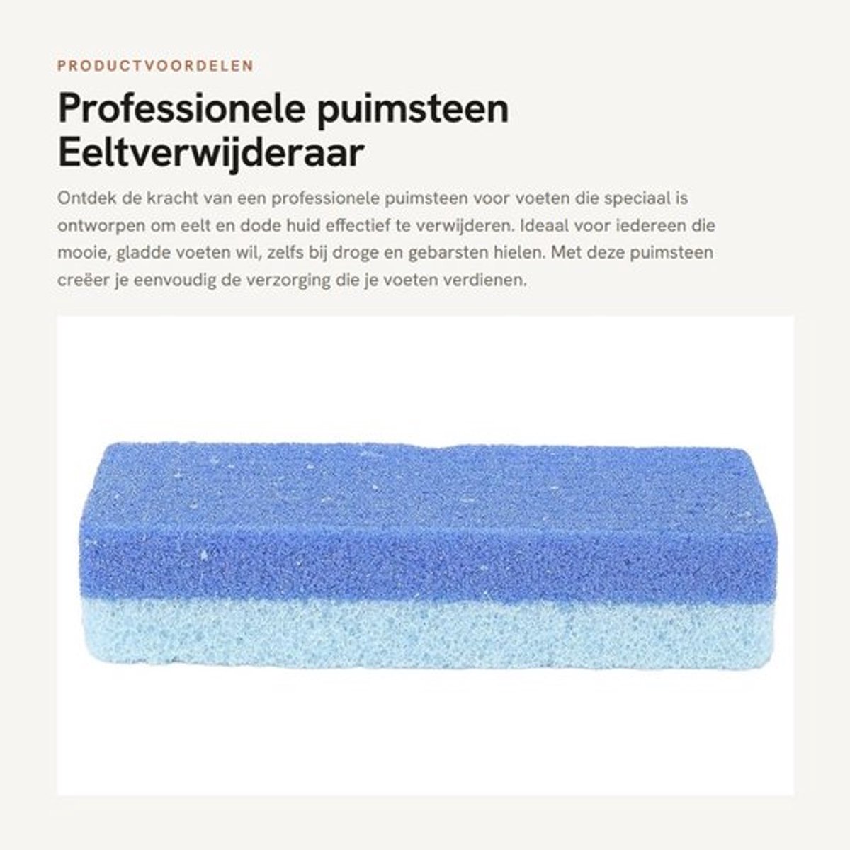 Puimsteen Professionele Eeltverwijderaar - Huidexfoliërende Puimsteen - Gladmakende Puimsteen - Duurzaam Pedicure Gereedschap - Geschikt voor Harde Eelt