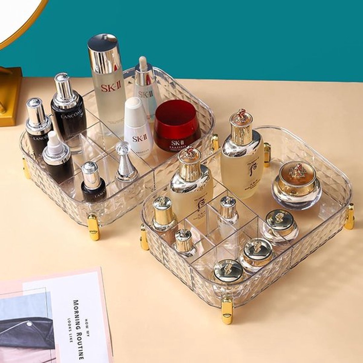 Make-up organizer ladehouder voor cosmetica en medicijnen - transparant