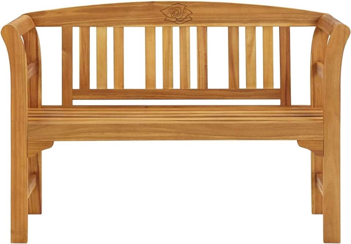 Tuinbank 2-zits houten bank zitbank bank tuin parkeerbank tuinmeubelen terrasbank balkonbank 114 cm massief hout acacia