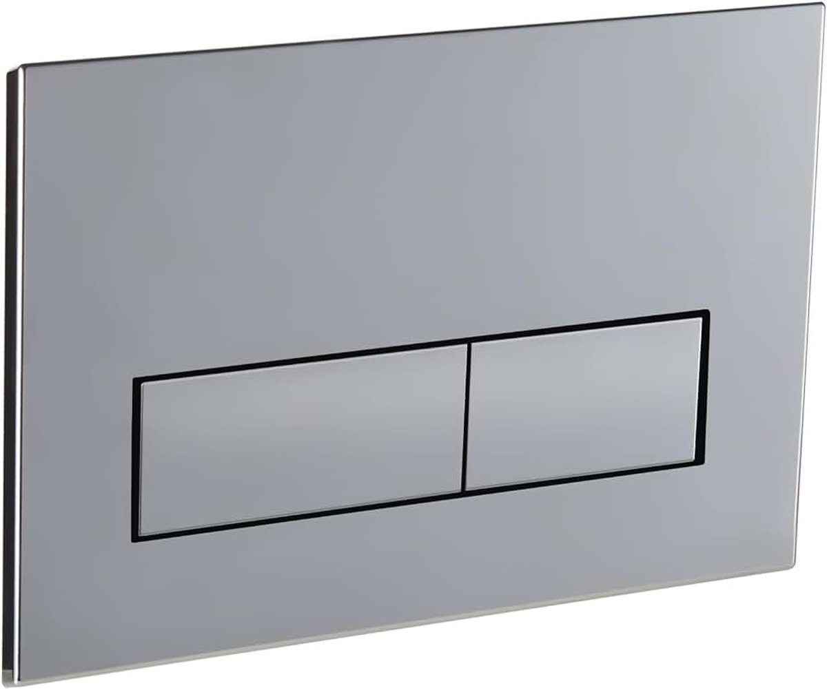 Bedieningsplaat voor WC-reservoir, Onderdelen voor oud model, Geschikt en compatibel met Geberit Sigma 01,20,30 Bedieningsplaat 115770115 met Dubbele Spoeling(Verchroomde)