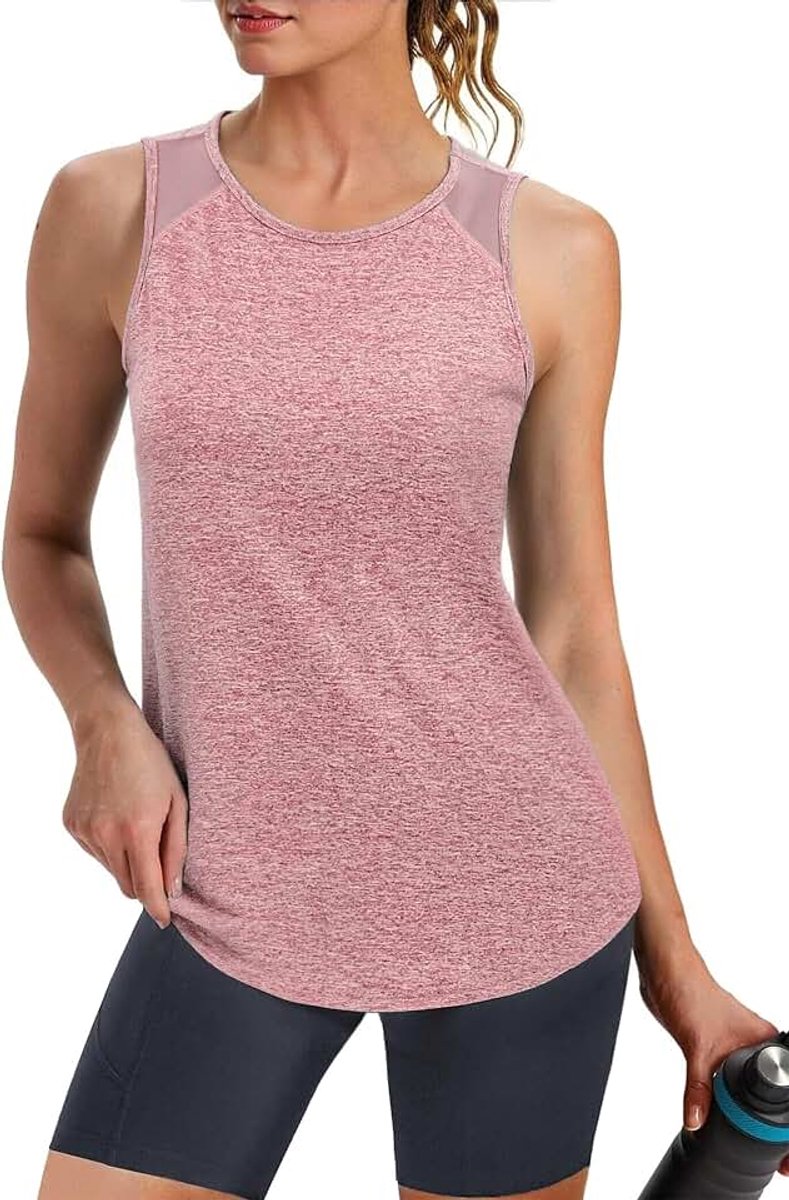 Tank Tops voor Vrouwen Mesh Terug Mouwloos Gym Sport Vest | Sneldrogend, vochtafvoerend, ademend, gebogen zoom, lichtgewicht stretch, fitness, training, hardlopen, joggen, wandelen