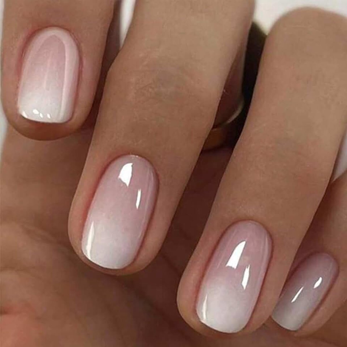 Vierkante press-on nagels met Chrome French Design – herbruikbare kunstnagels met glitter, 24 stuks incl. lijm en vijl voor doe-het-zelf nageldesign