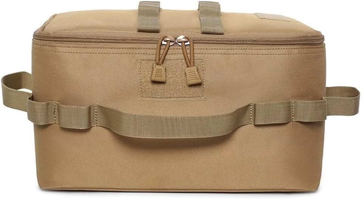 Opbergtas voor campingbenodigdheden, outdoor camping opbergtas, draagbare kookgerei tas, tactische camping opbergtas, draagtas, picknicktas, geel, 34 x 17 x 19 cm, Vrije tijd
