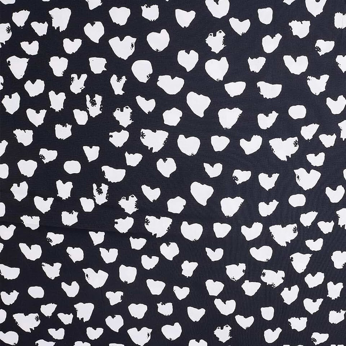 100 cm lengte abstract hart patroon polyester polka dot stof zwart polyester naaien stof 59 inch breed flanel voor quilten doe-het-zelf projecten woondecoratie en handgemaakte cadeau maken