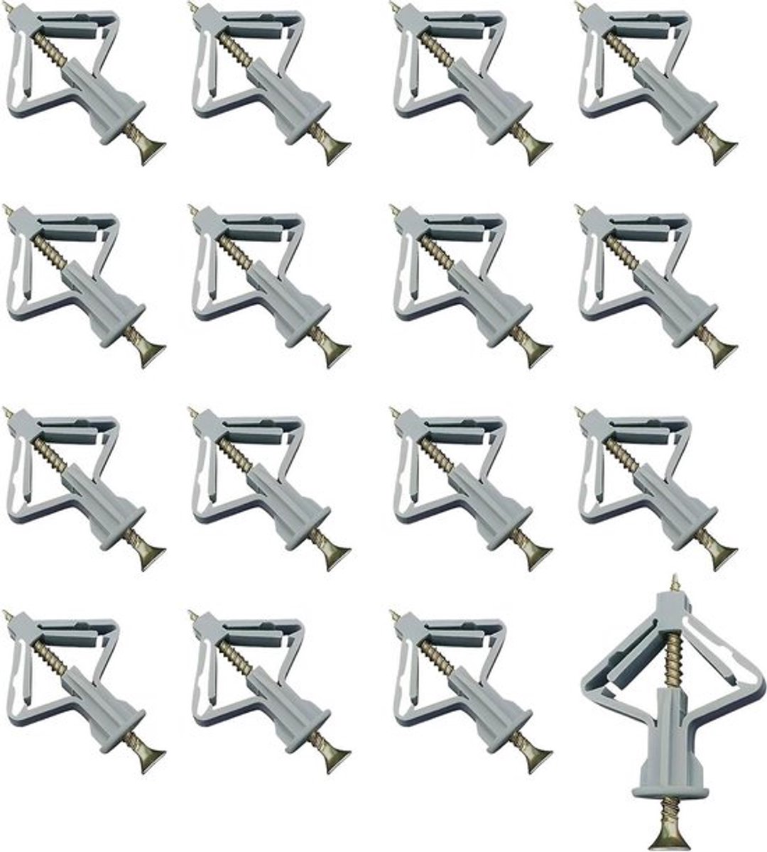 Gipsplaatpluggen set hollewandpluggen met schroefen - 200 stuks