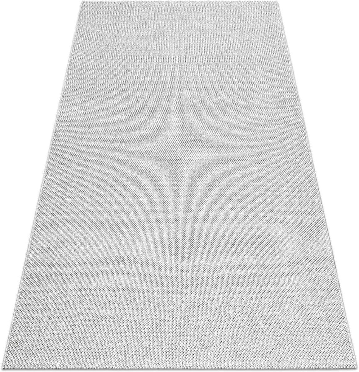 Binnen & Buiten – CASABLANCA LOOM zilver – Zacht, Weerbestendig, Onderhoudsvriendelijk, Modern voor Terras, Balkon & Woonkamer – 80x150 cm