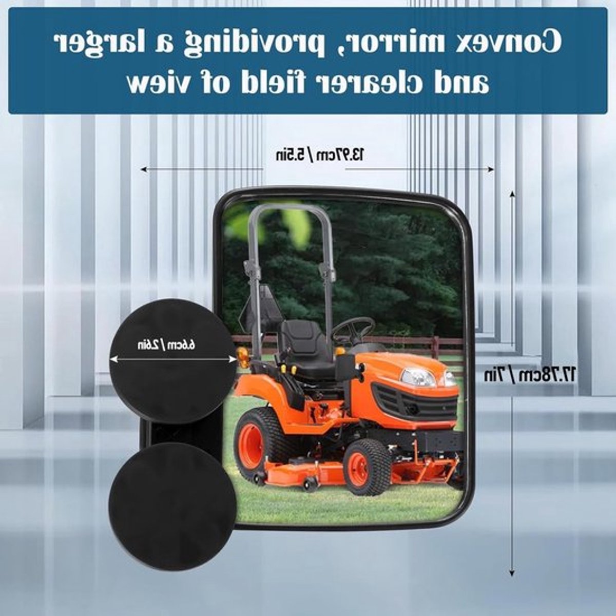 Universele sterke magnetische zijspiegels voor tractoren, aanpasbare convexe spiegels voor vrachtwagens, heftrucks en boten