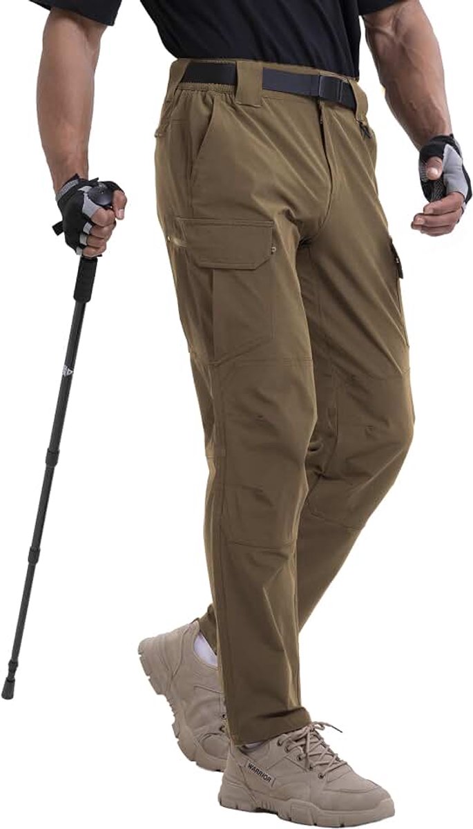 Lichtgewicht Heren Wandelbroek Sneldrogende Reizen Broek voor Mannen Waterbestendig Werkbroek Mannen met Zakken Outdoor
