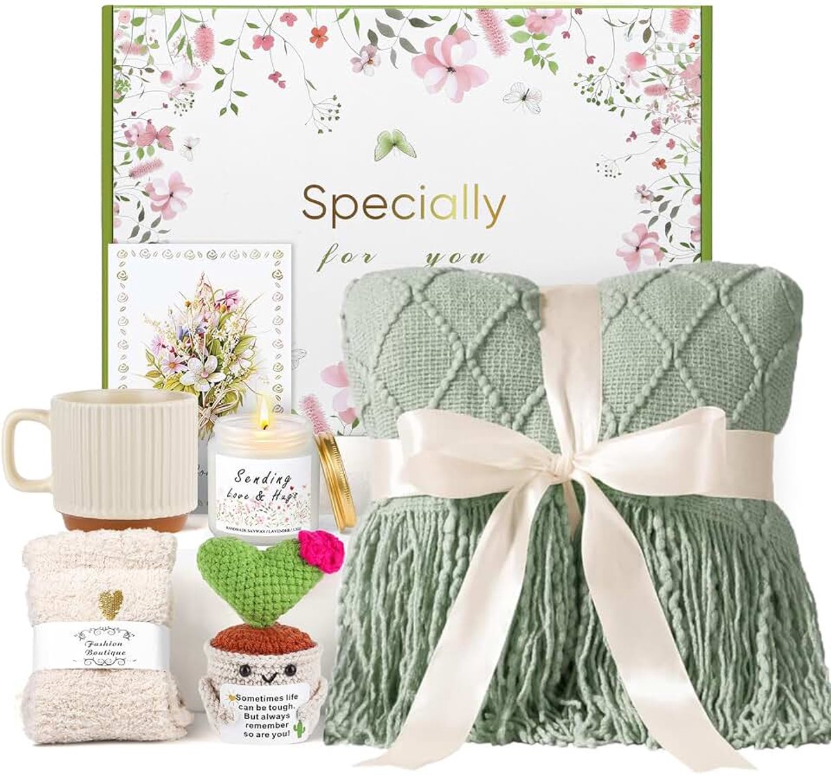 Verbeteringsgeschenken voor vrouwen, grappige cadeauset voor vrouw met knuffeldeken, herstelgeschenk, verzorgingspakket, inspirerende kerstcadeauset voor verjaardag voor vriendin, moeder, zus