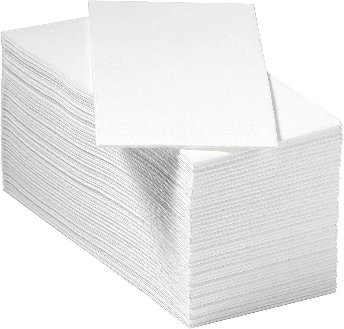100 stuks wegwerpservetten, wit, Air Laid stofachtige servetten voor bruiloft, feest, diner, premium kwaliteit, 43 x 30 cm