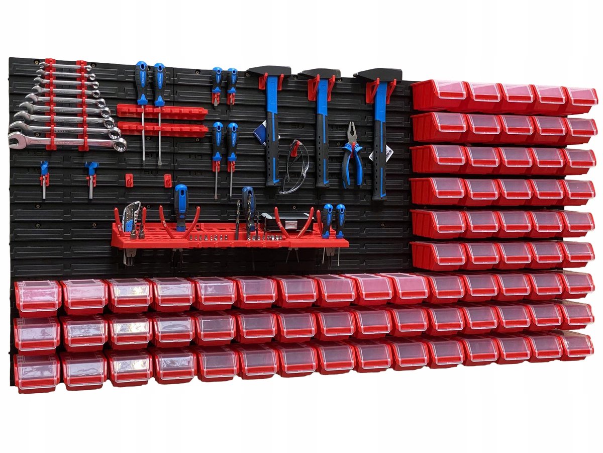 TABLICO Gereedschapswand 154,7x78 cm met Kuipjes & Haken - Made in Poland
