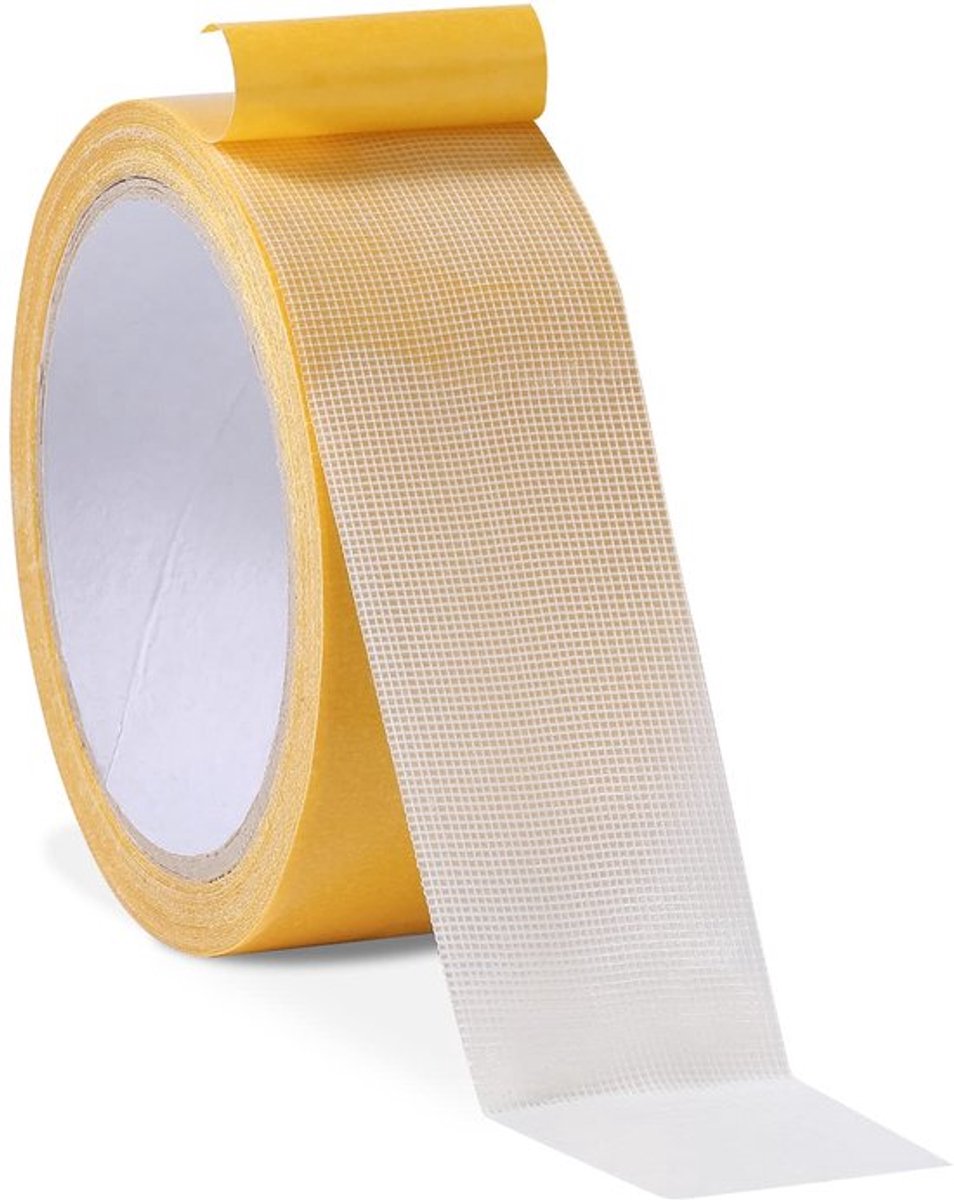 4cm x 10m Dubbelzijdige Tape - Multifunctionele Dubbelzijdige Tape - Zware Duurzame Super Plakkerige Tape met Glasvezel Gaas voor Thuis Kantoor School