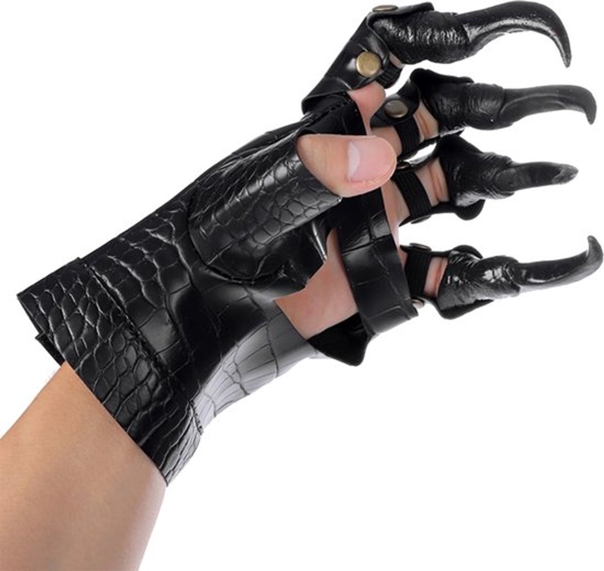 Handschoenen Halloween Dragon Claw - PU-leer - Zwart - Heren/Dames - Cosplay - Polssluiting - Lichtgewicht - Cosplayhandschoenen