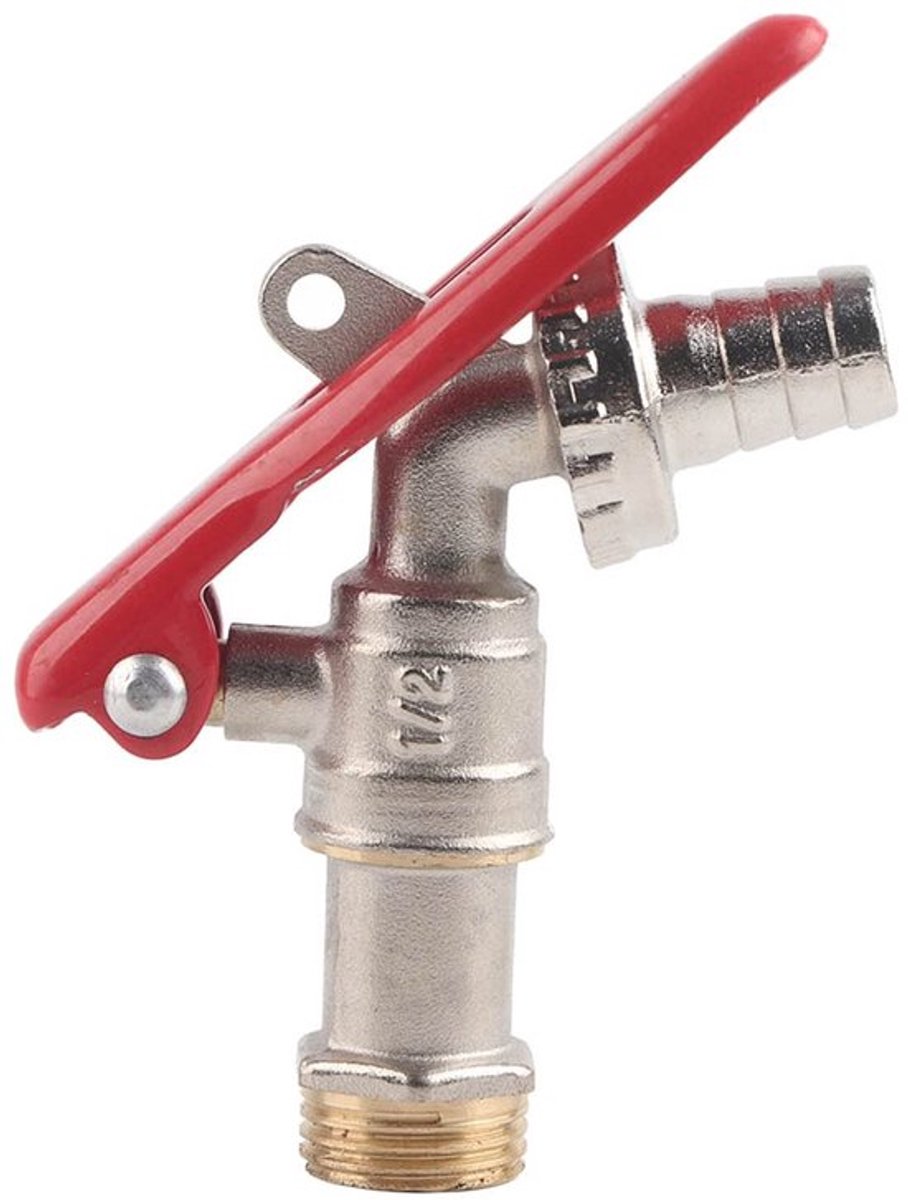 Afsluitbare Kraan 1/2" Draad - Buitenkraan - Messing - Corrosiebestendig - Vorstbestendig - Duurzaam Gebruik