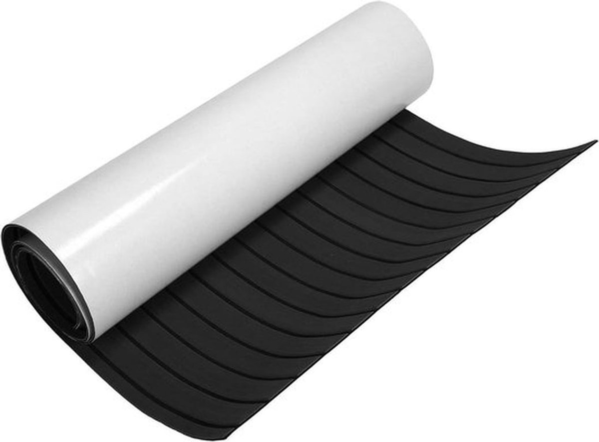EGoods - Eva Foam Bootvloer Teak Dekvloer Antislipmat - Boot Jachtvloer Zelfklevend - Donkergrijs 240x90cm