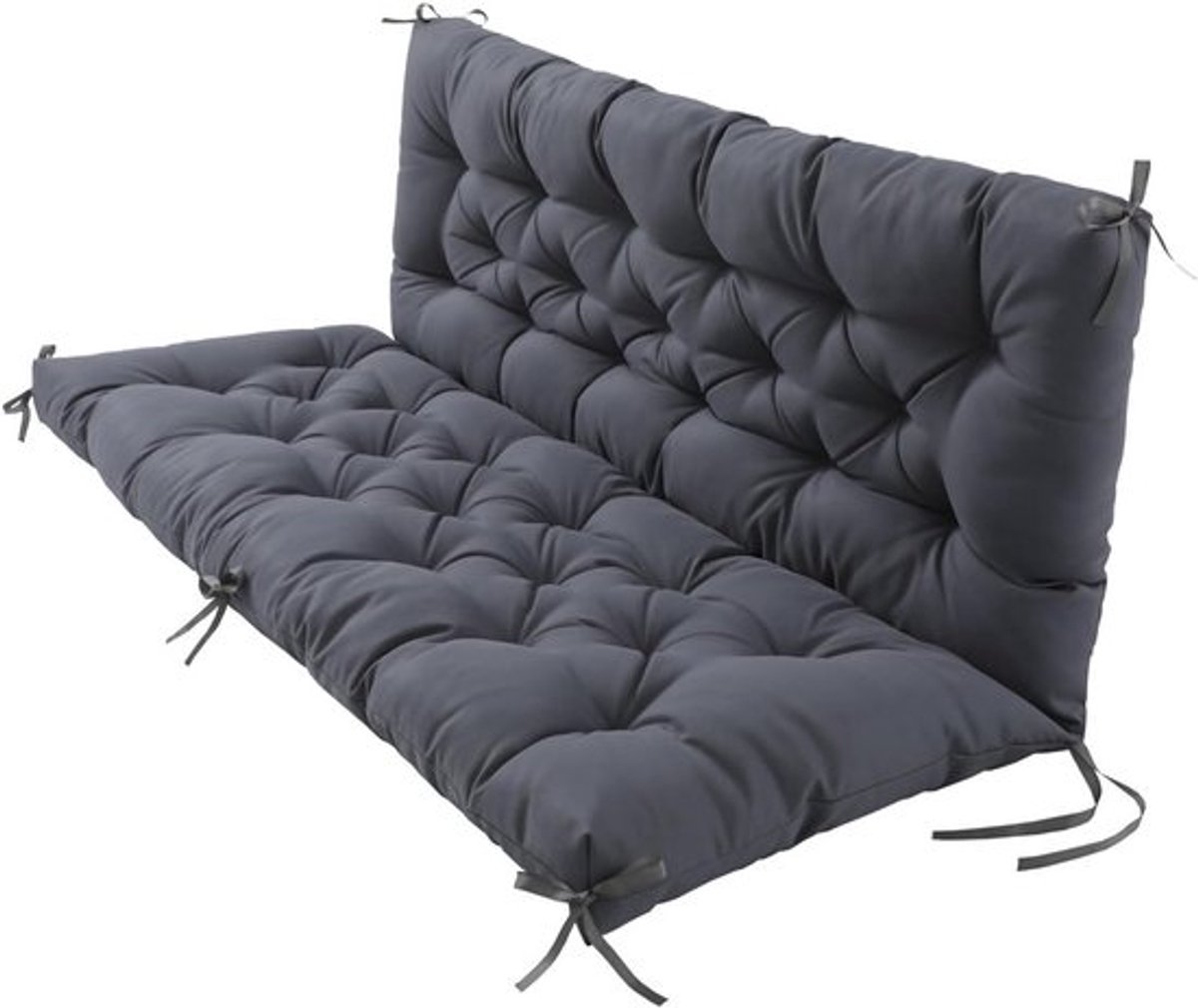 Comfortabele Tuinbankkussen Set voor Buiten - Zit- en Rugkussen voor Tuinmeubelen, Swingbank en Sofa (Grijs, 100 x 50 x 50 cm)