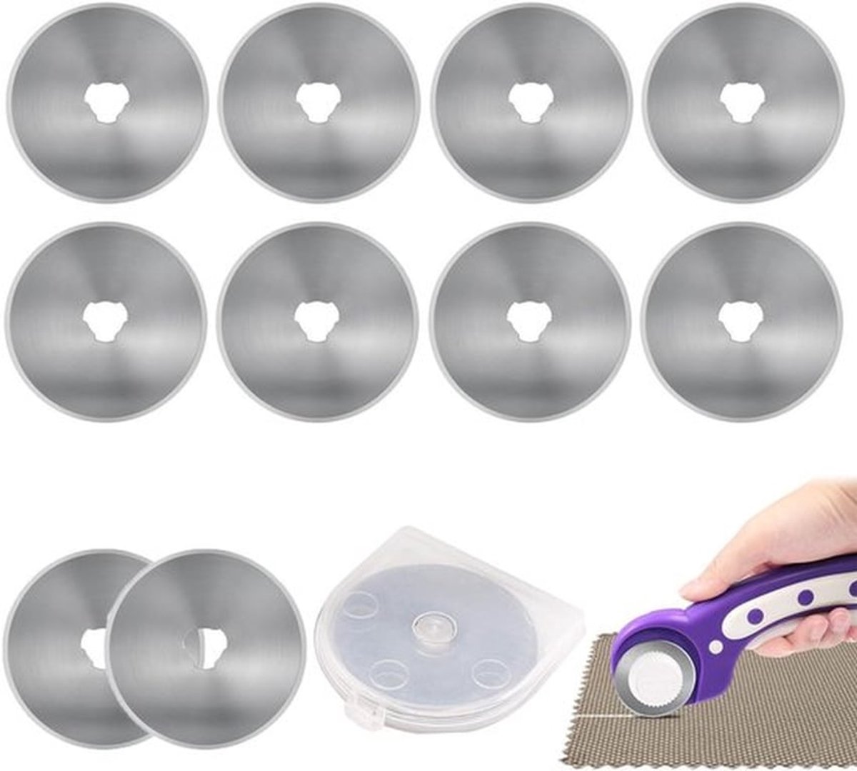 Rolsnijder 10 Stuks - Ronde Reservemesjes - Rolsnijset