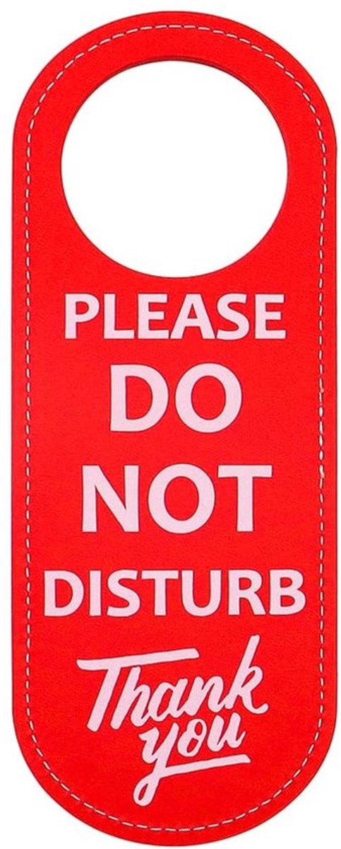 Deurhangerbord Dubbelzijdig - PU-leer - Niet Storen/Beschikbaar - 22,5 x 8,5 cm - Voor Kantoor/Huis - Privacygarantie - Deurbord