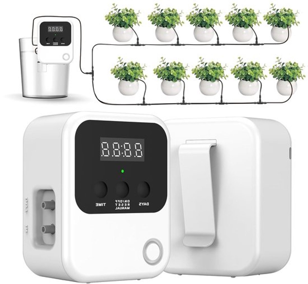 Automatisch irrigatiesysteem voor kamerplanten en tuin, geschikt voor maximaal 15 potten