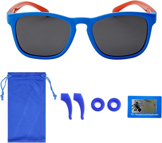 Kinder Zonnebril - Zonnebril Kinderen - Oogbescherming Buiten - Flexibel Rubber Materiaal - 49mm Lens Breedte van Kinder — afbeelding 4
