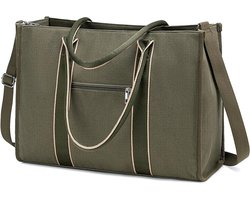 Laptop Tas - Schoudertas Computer - Zakelijk Gebruik - Veelzijdig Ontwerp - 15.6 inch - Canvas