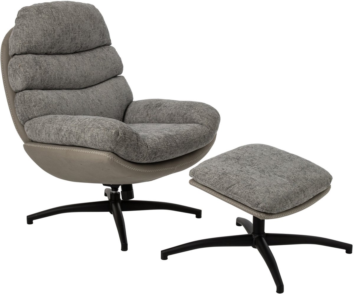 J-Line Fauteuil - metaal - grijs