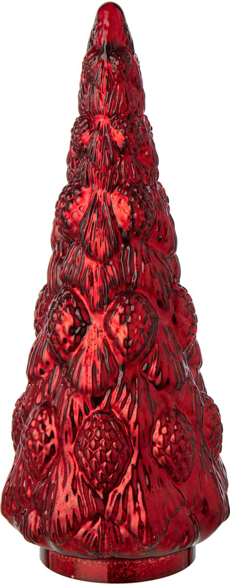 J-Line kerstboom - glas - rood