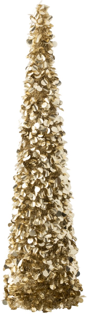 J-Line decoratie boom Sprankelend - champagne - large