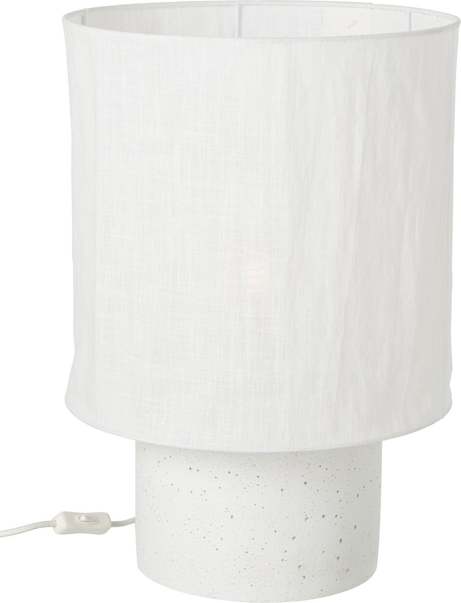 J-Line Tafellamp - cement - wit - large