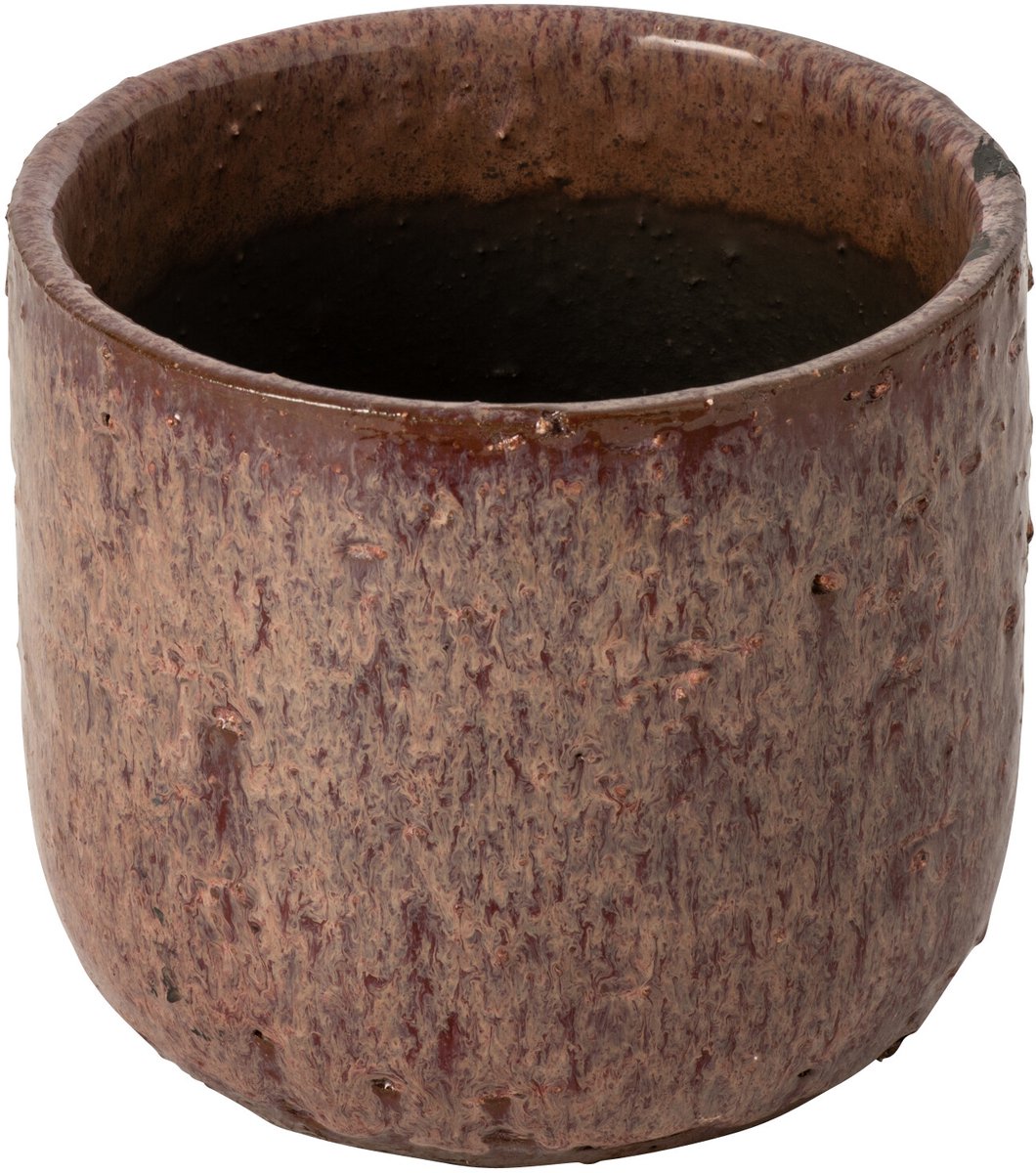 J-Line Bloempot - keramiek - oudroze - medium