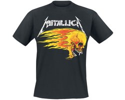 Metallica Flaming Skull Tour Tee Heren T-shirt - zwart - L