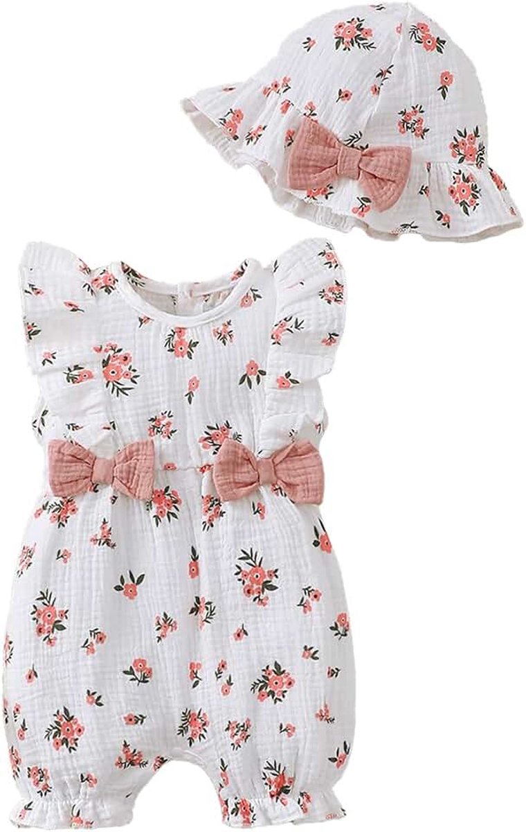 Kleding lange mouwen ruches overall strik romper baby meisjes herfst winter jurken