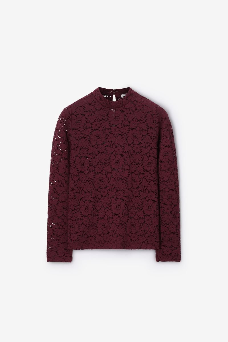 Sissy-Boy - Donkerrode kanten top