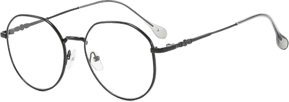 Randloze bijziendheidsbril retro designer bijziendheid rond metalen frame dames vergrootbril -6,0-0,0
