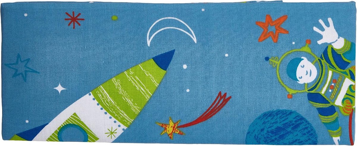 Supersonic Dekbedovertrekset, licht op in het donker, 52% polyester, 48% katoen, blauw, hoeslaken: enkel