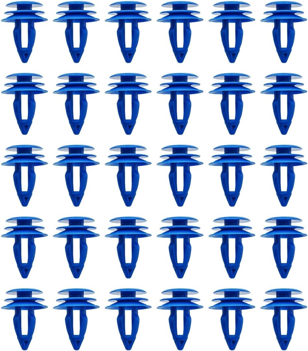 Blauwe autotrimclips, wielboog trim clips, auto body bumper sluiting push pin klinknagel auto houder clips plastic bevestigingsmiddelen remover kit, autodeur trim afdichtstrip vaste