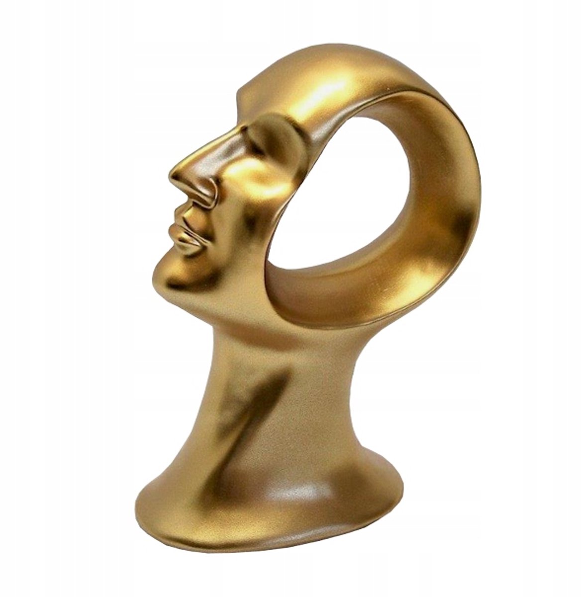 Gouden Hoofd Figuur - Stijlvolle Woondecoratie 19cm