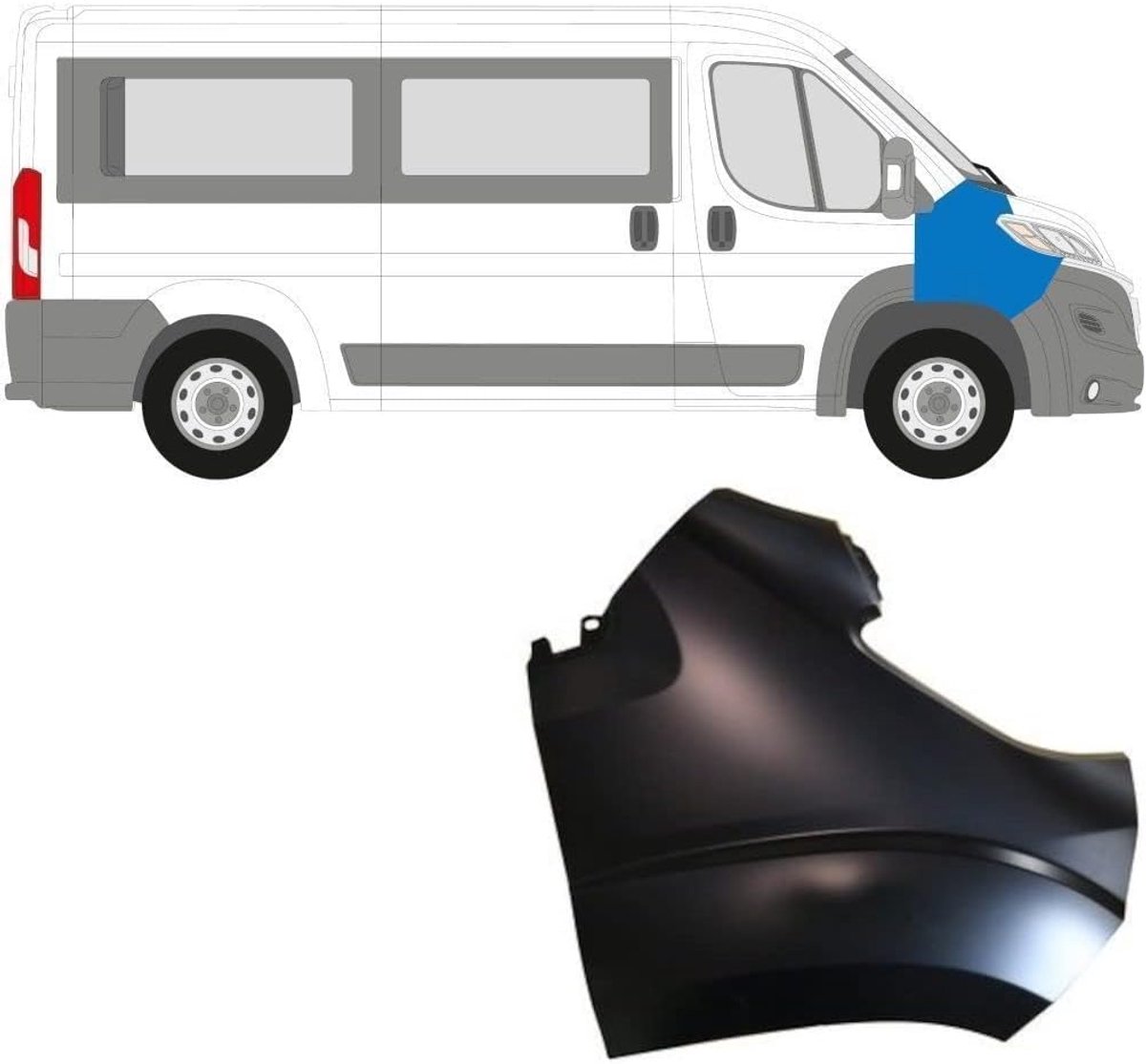 Spatbord voor Peugeot Boxer 2014-2018 / Rechts