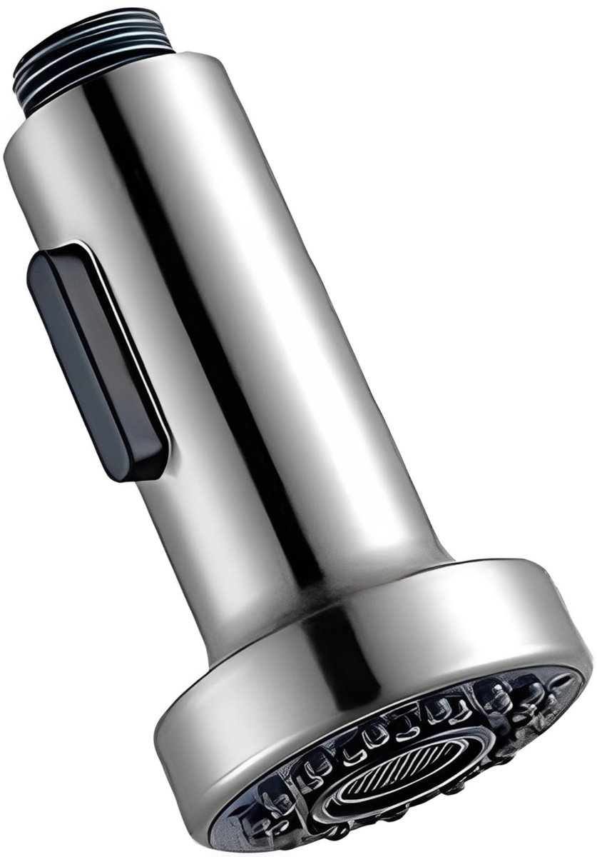 longziming -Universele Kraan Douchekop 1/2 inch – 2 Waterstraalstanden Spray en Straal – Keuken Kraanbeluchter Vervanging – ABS Kunststof met Chroom Afwerking – Waterbesparende Kraankop voor Keuken en Badkamer