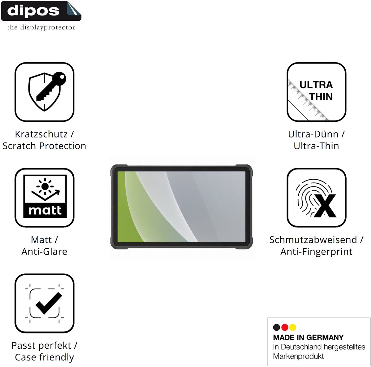 dipos – 2x Matte Beschermfolie geschikt voor Conker SX87 | Krasbestendige & antireflecterende Screenprotector Ultra-Thin