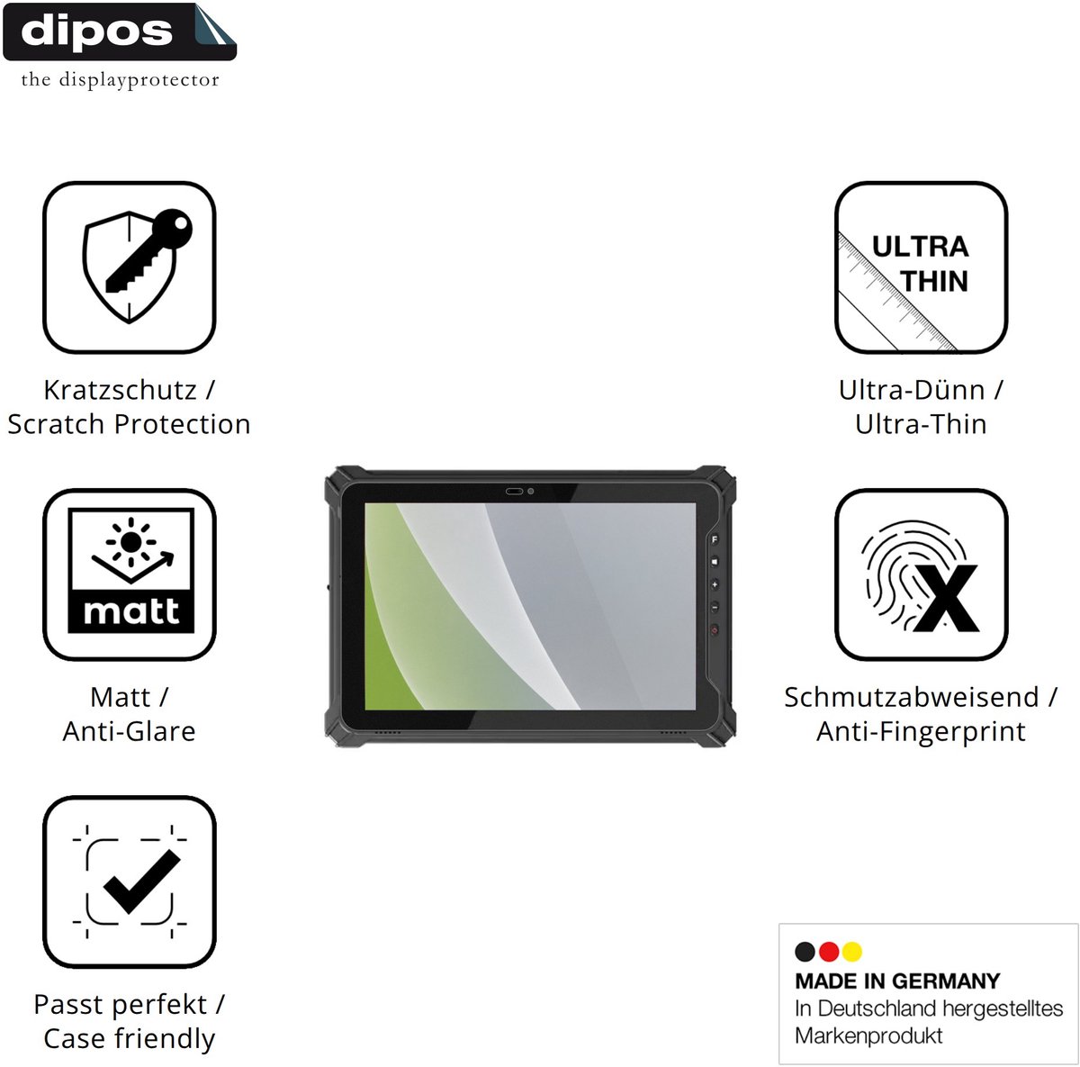 dipos – 2x Matte Beschermfolie geschikt voor Conker SX10 | Krasbestendige & antireflecterende Screenprotector Ultra-Thin