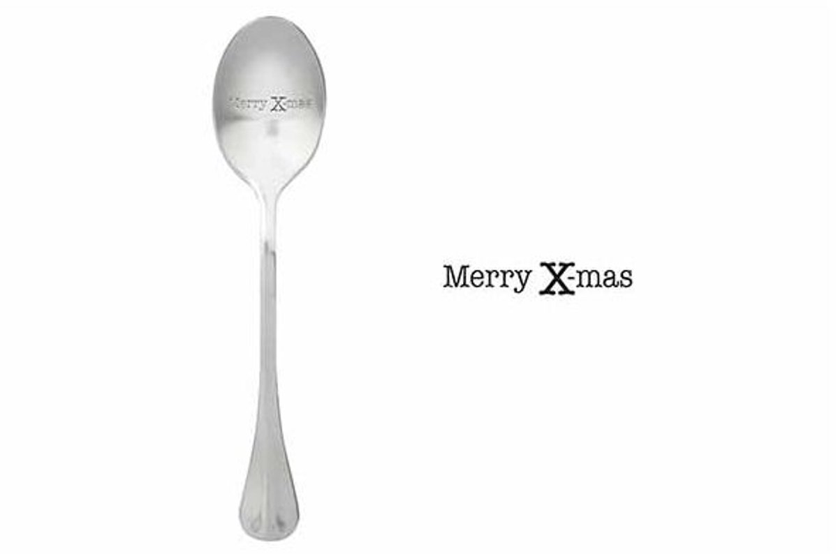 One Message Spoon Set6 Merry X-mas