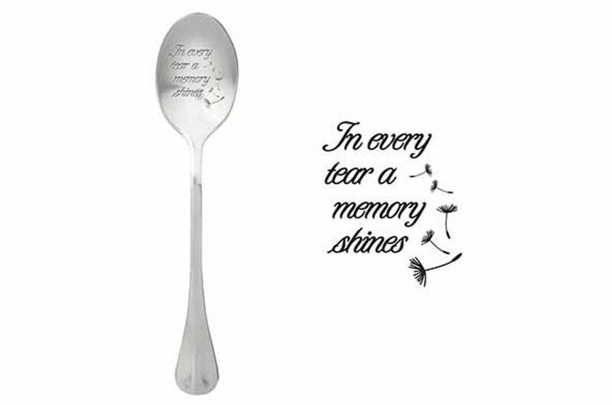 One Message Spoon Set6 In Every Tear A Memory Shines