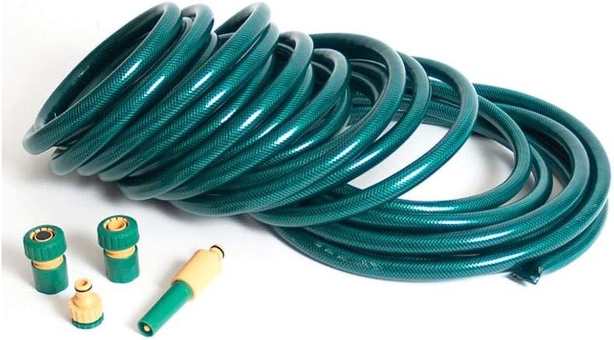 Tuinslang - Waterslang - Tuin Besproeien - Met Accessoires - 25 m - Veelkleurig