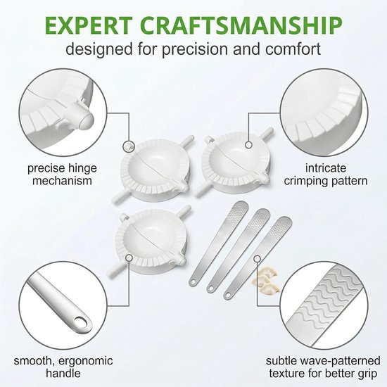 Gnocchi maker, dough press, 3 stuks 10 cm 8 cm 7 cm met 3 lepels ravioli vorm dumpling maker dumpling maker vorm voor ravioli gebakgereedschap — afbeelding 5