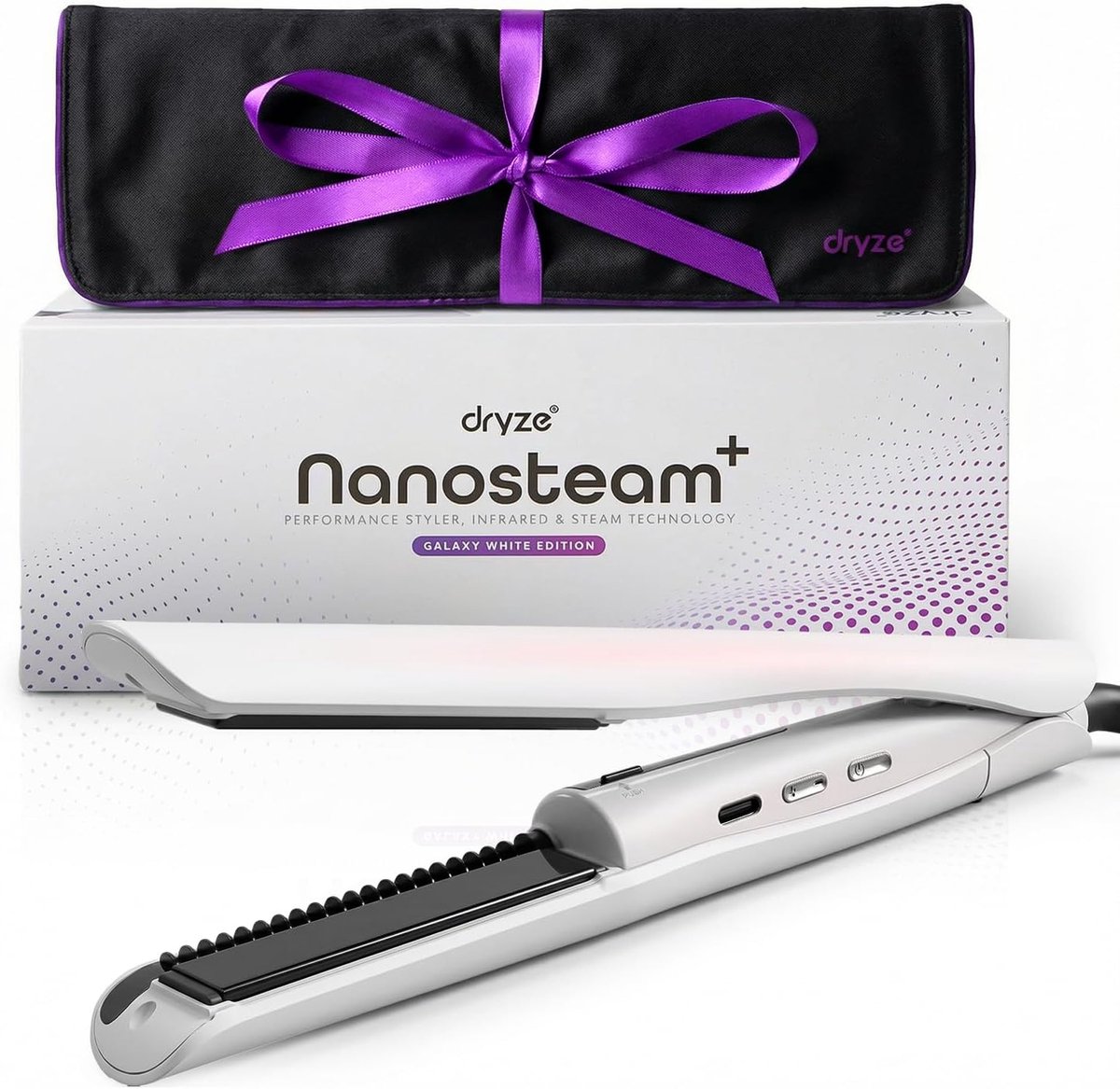 Haarstijlmaat - Nanosteam & infrarood - Glanzend en gezond haar - Snelle styling - SnelShoppen