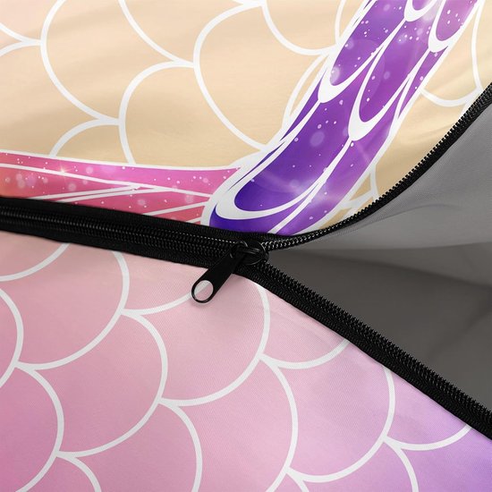 Kinder Slaapzak - Outdoor Tas - Kamperen en Hiken - Waterdicht en Warm - 80 x 230 cm - Zeemeermin van Kinder — afbeelding 2