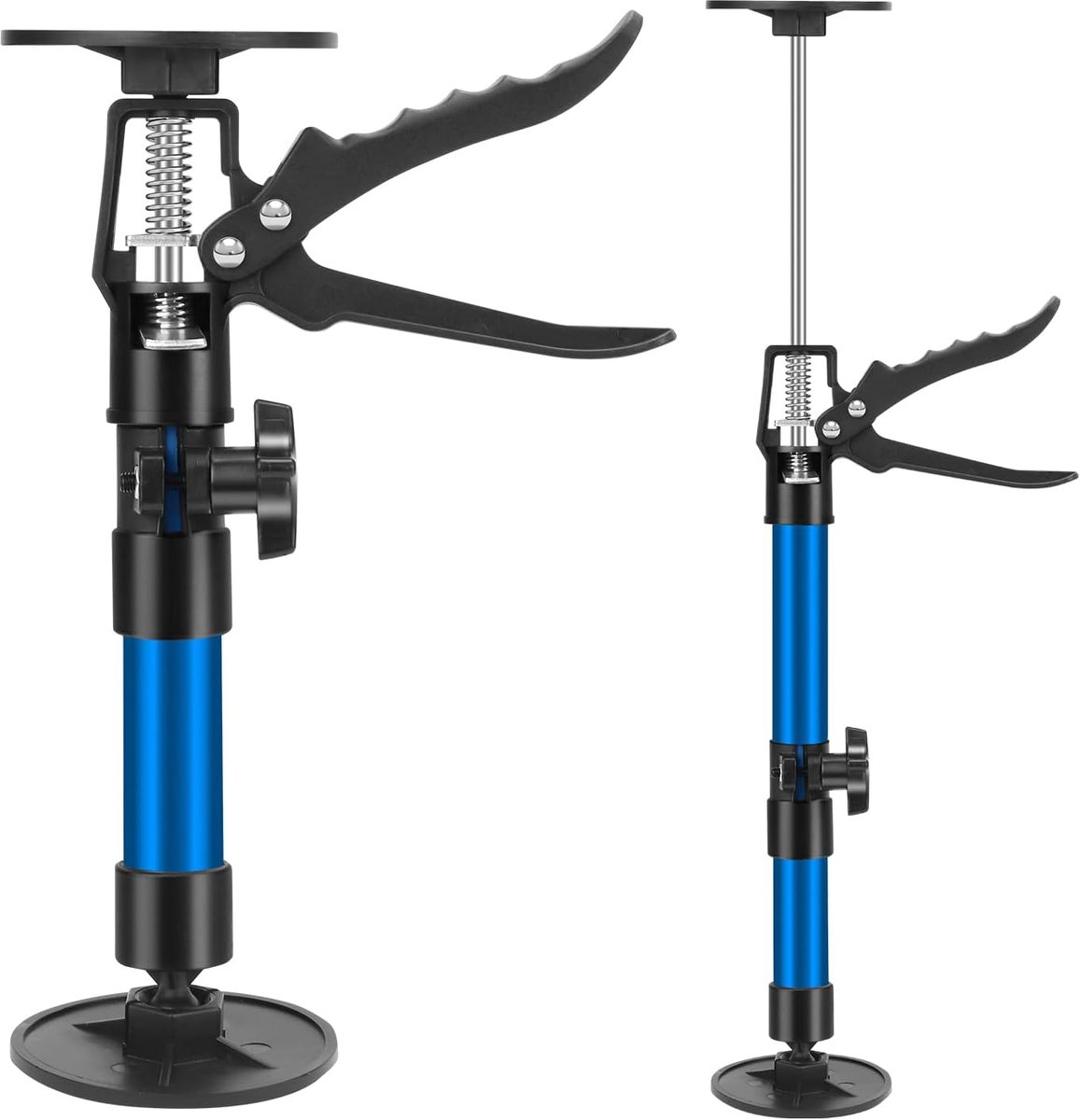 2 stuks plafondsteun, eenhandsteun, montagesteun, professionele telescopische steun, telescopische bereik: 30 cm tot 59 cm, draagkracht 40 kg, voor gipsplaat, plafondmontage, kastinstallatie